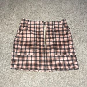 Mini plaid skirt